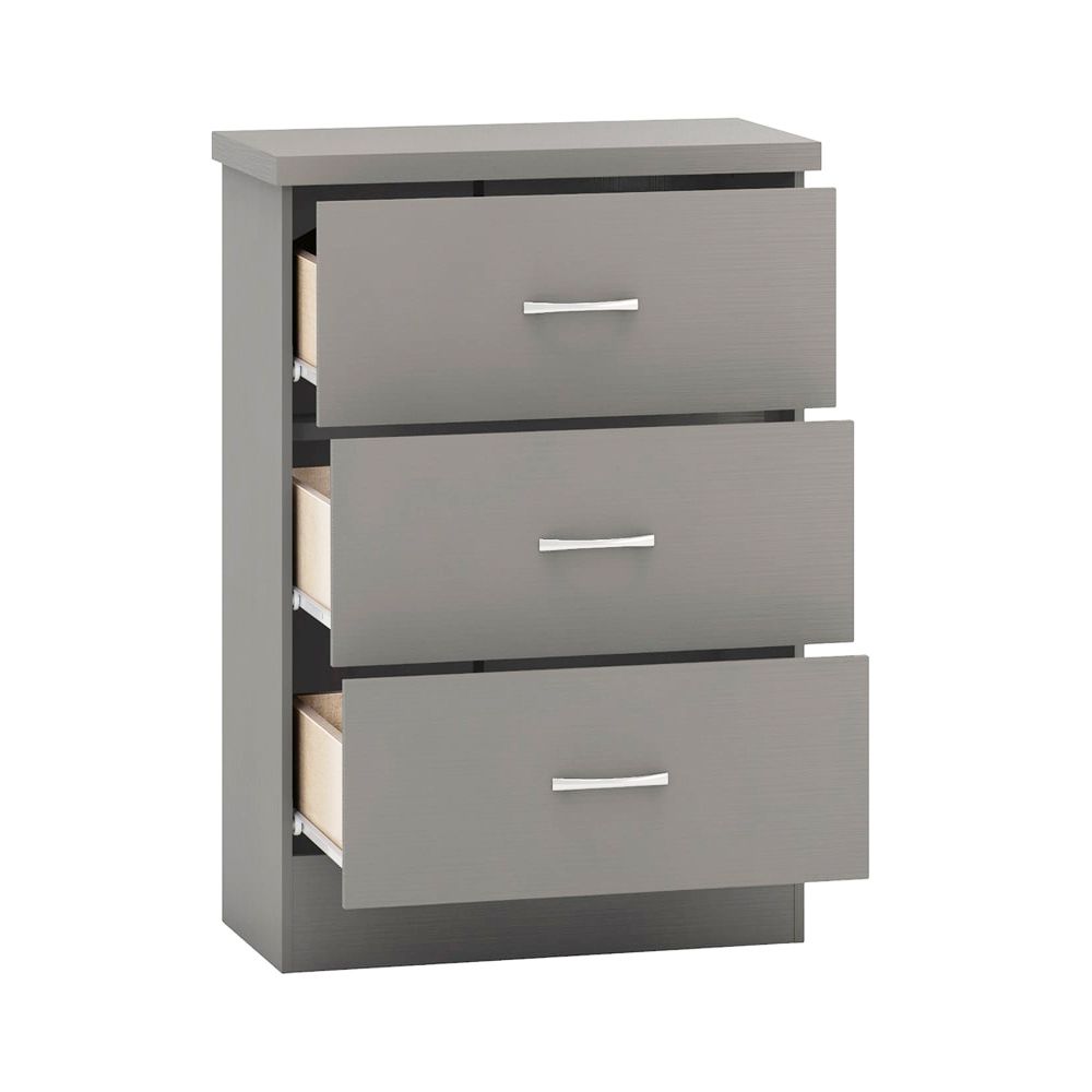 3-Drawer Bedside Table – Compact Nightstand with Storage
