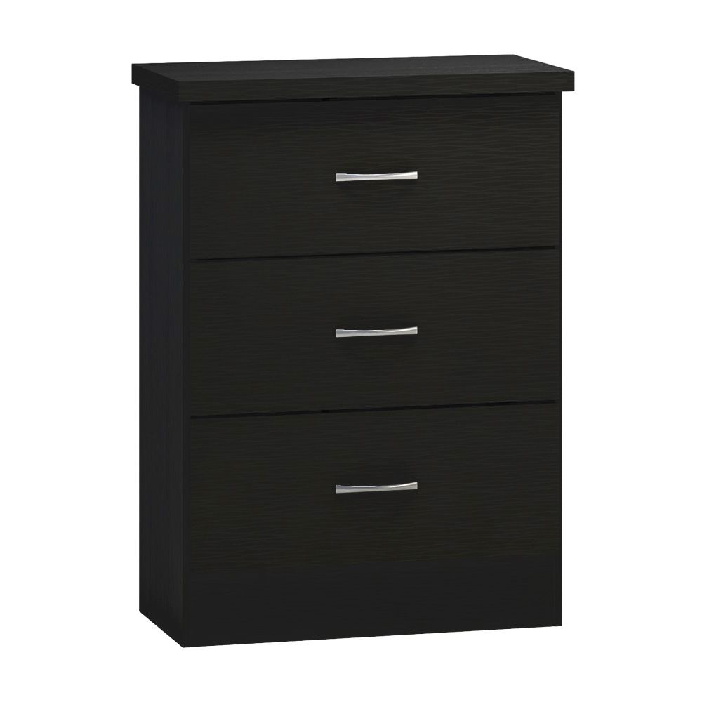 3-Drawer Bedside Table – Compact Nightstand with Storage
