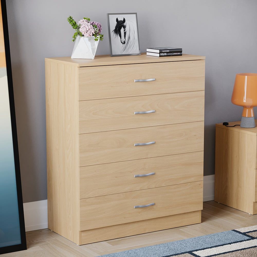 Chester 5-Drawer Chest – Classic Bedroom Storage Unit – Multiple Colours