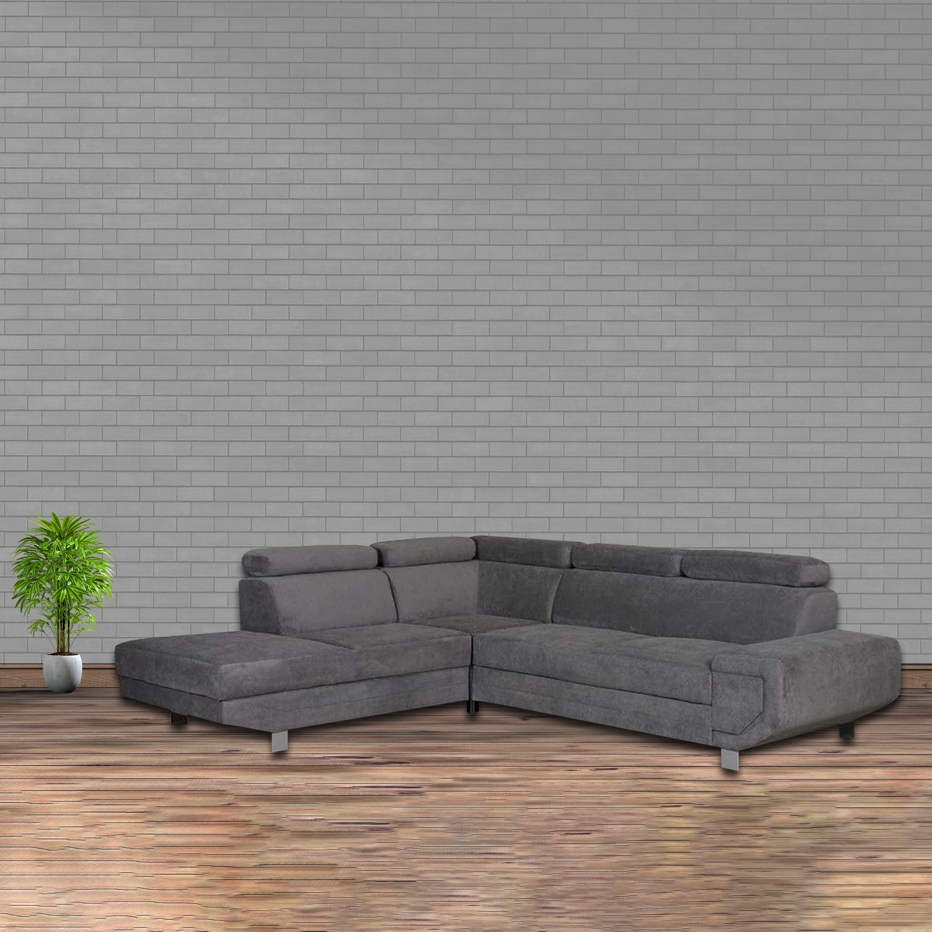 ARTIC Grey Corner Sofa Bed with Storage, Pull-Out Bed & Adjustable Headrests – Left/Right Hand Facing
