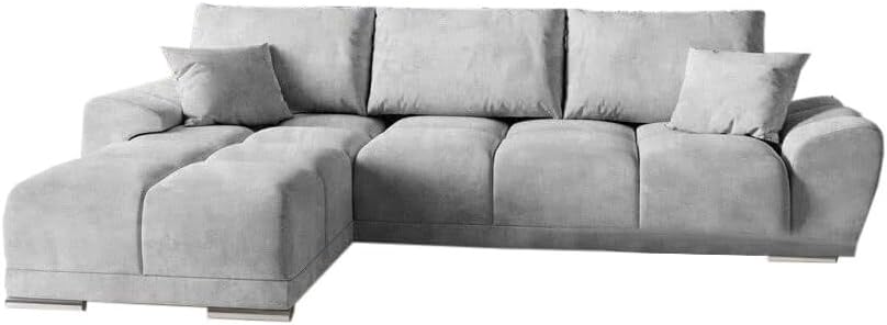 Enzo Corner Grey Left And Right Arm Sofa Bed With Storage