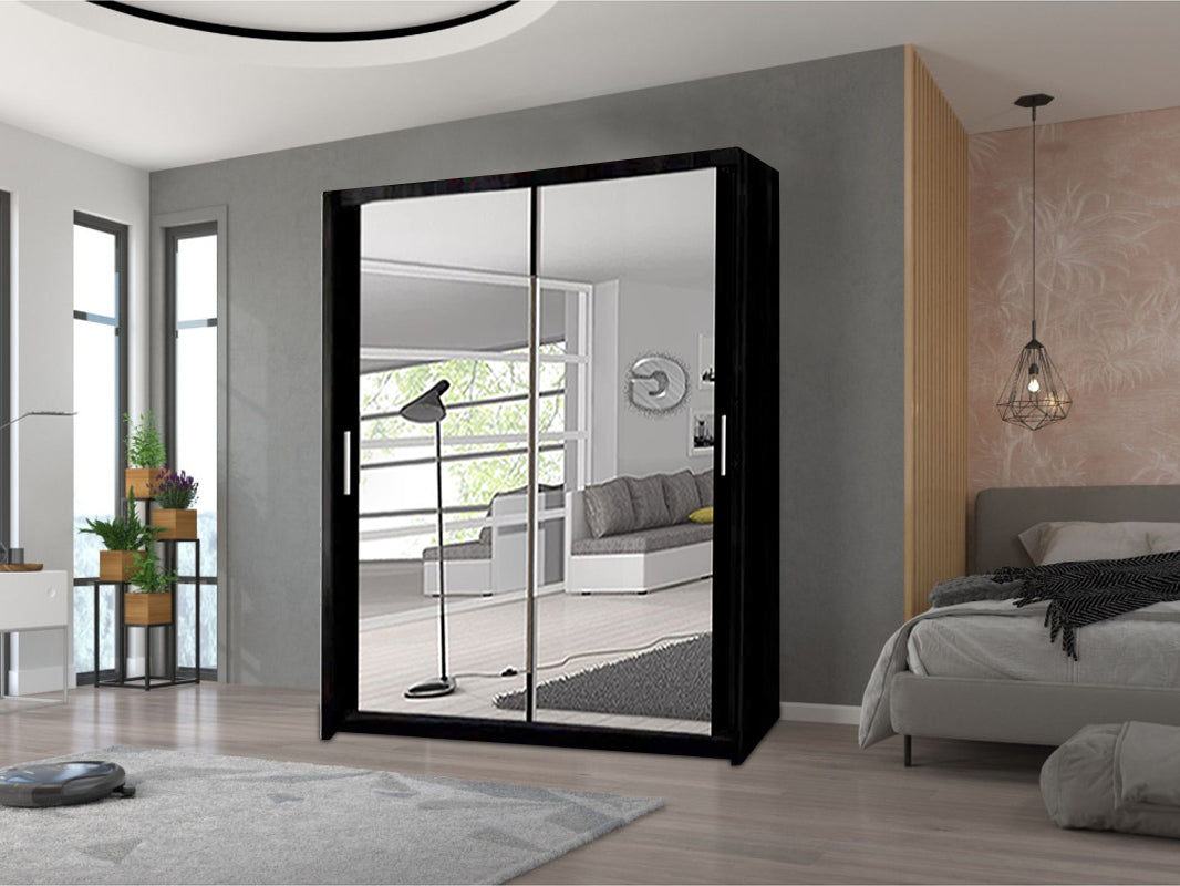 Milan Sliding Mirror Wardrobe – Modern 2 & 3 Door Options with Full-Length Mirrors, Smart Storage & Elegant Finish